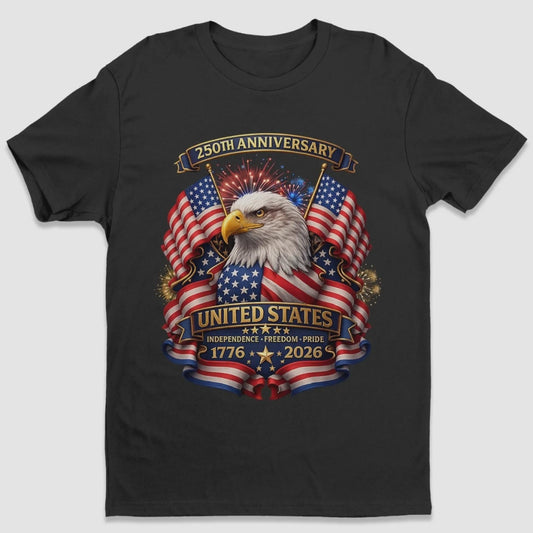 America 250th Anniversary T-Shirt Hoodie, Patriotic USA 1776-2026 Shirt, America 250 Gift for Men Women, Half A Millennium Of Courage