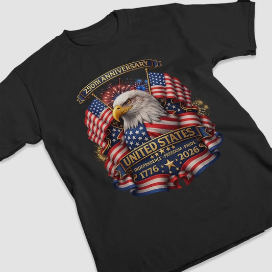 America 250th Anniversary T-Shirt Hoodie, Patriotic USA 1776-2026 Shirt, America 250 Gift for Men Women, Half A Millennium Of Courage