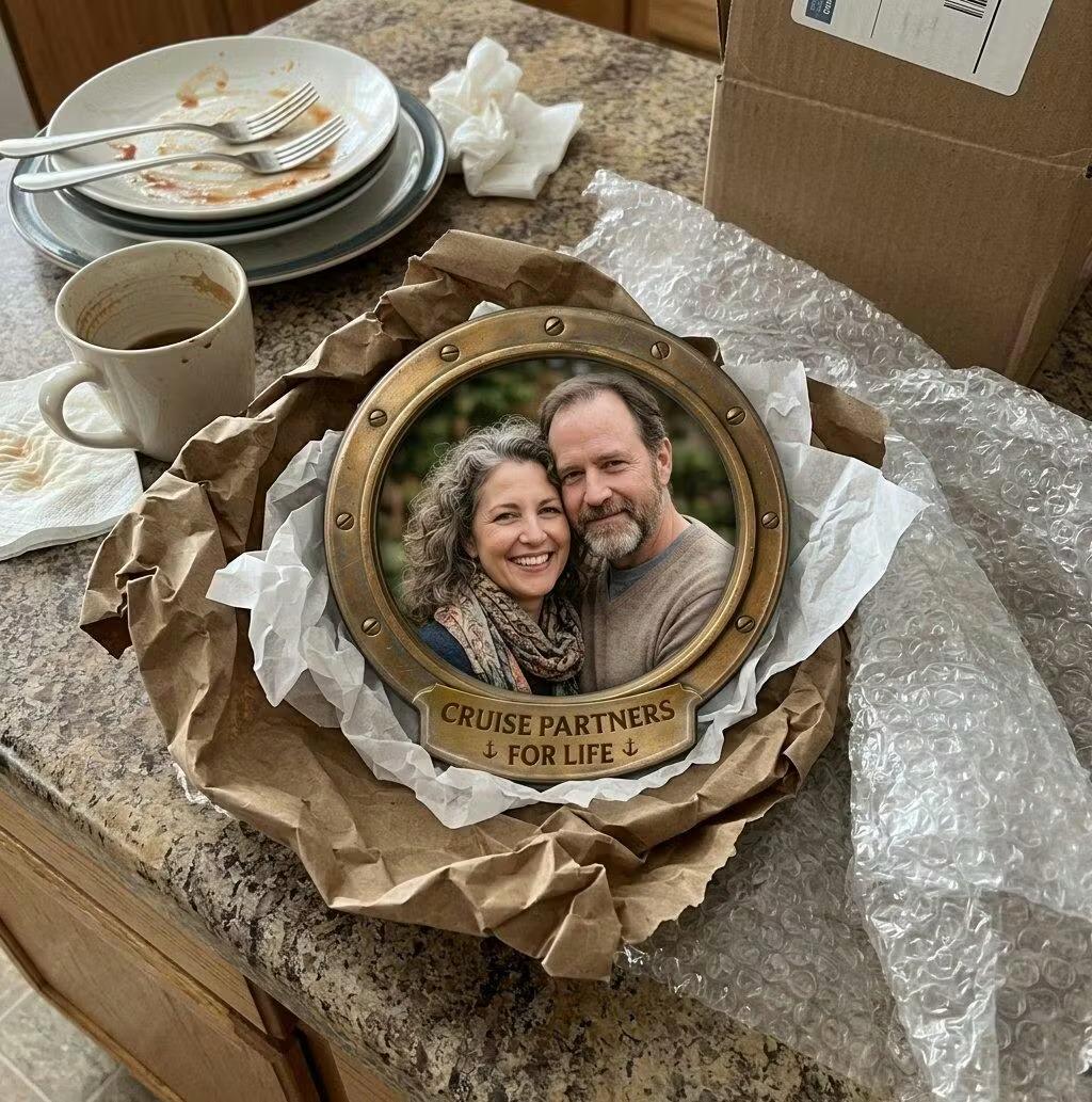 Custom Photo Cruise Door Magnet Personalized Couple Gift, Husband Wife Cruise Cabin Decor, Sailing Into Our Next Adventure Gift