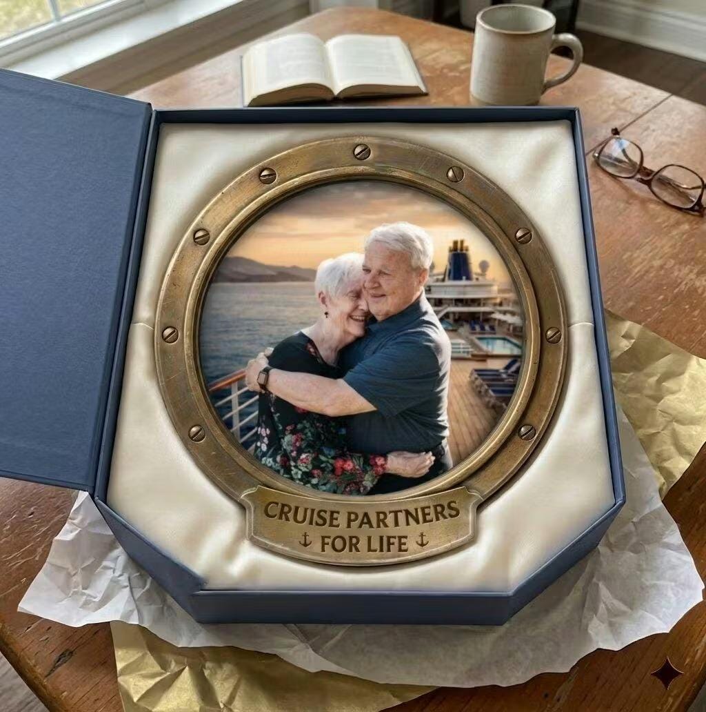 Custom Photo Cruise Door Magnet Personalized Couple Gift, Husband Wife Cruise Cabin Decor, Sailing Into Our Next Adventure Gift