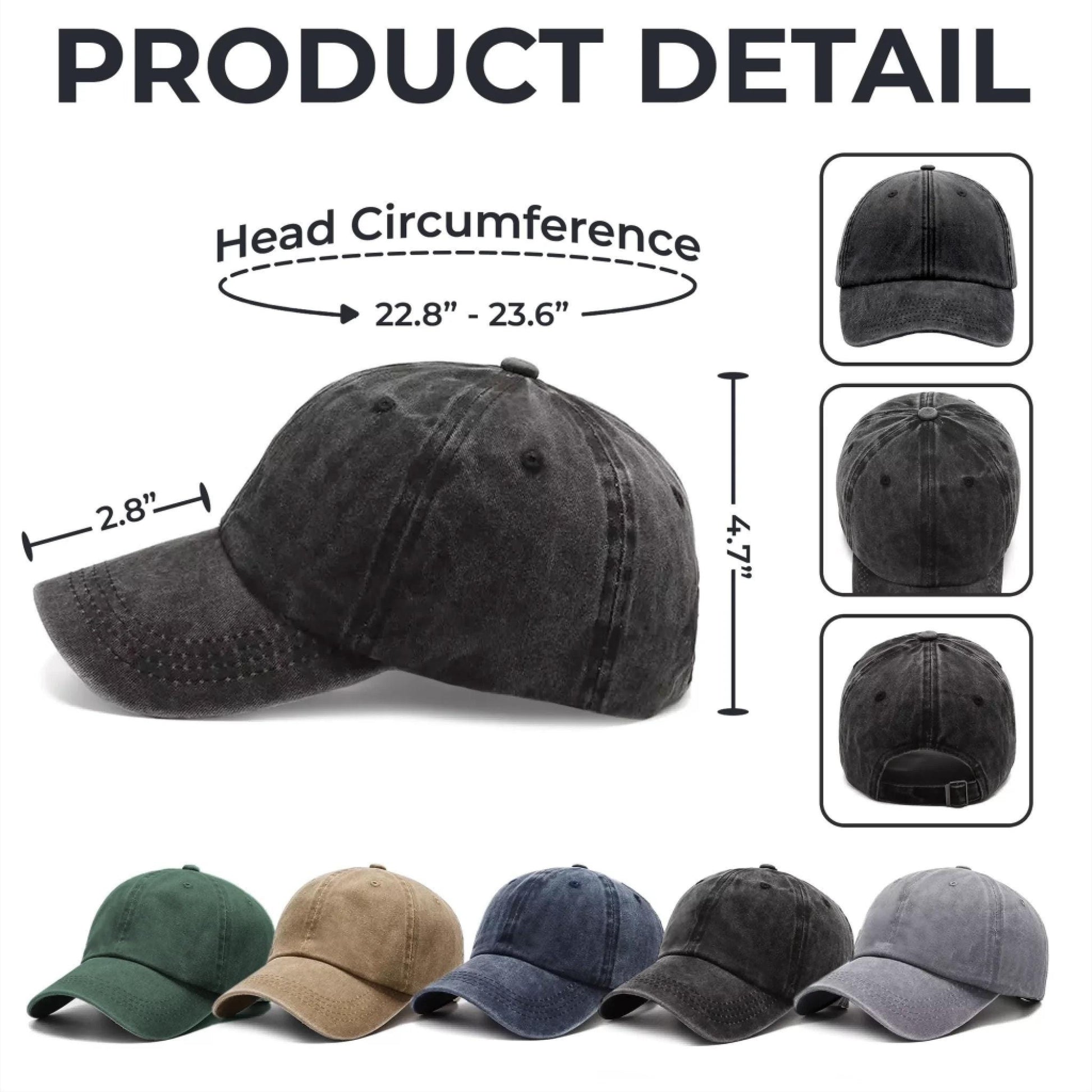 Personalized Grandpa Hat, Custom Dad Hat With Kids Names, Vintage Washed Baseball Cap Gift For Grandpa, Father’s Day Birthday Gift