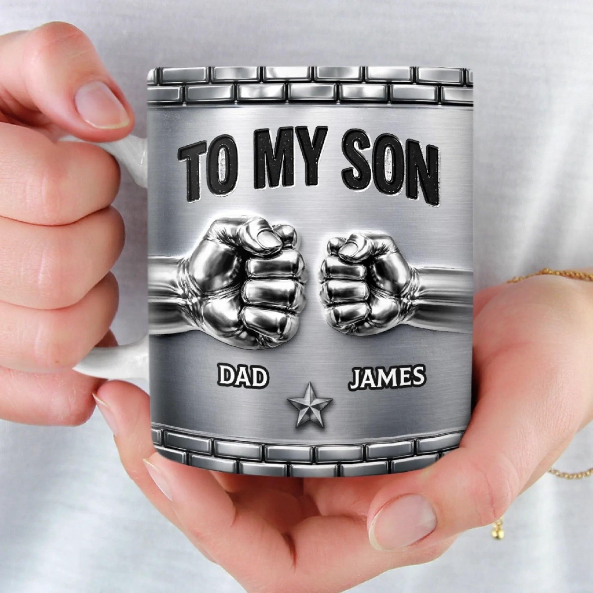 Personalized To My Son Mug, Fathers Day Gift From Dad, Custom Name Gift for Son, Motivational Coffee Mug, My Greatest Blessing Gift