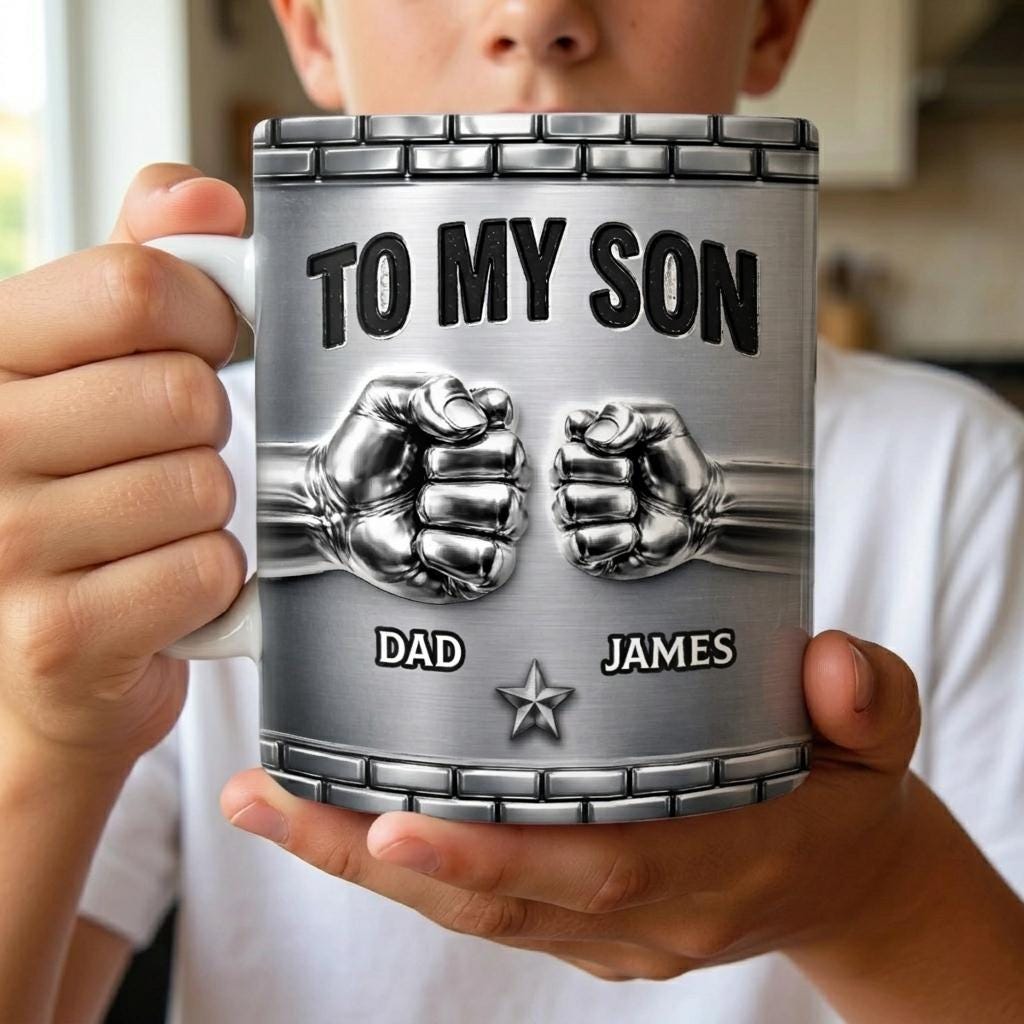 Personalized To My Son Mug, Fathers Day Gift From Dad, Custom Name Gift for Son, Motivational Coffee Mug, My Greatest Blessing Gift