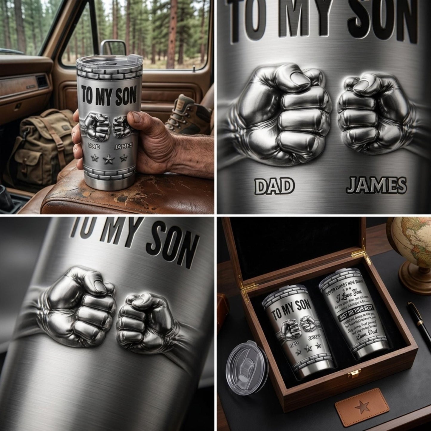 Personalized To My Son Tumbler, Fathers Day Gift From Dad, Custom Name Gift for Son, I’m Always Proud Of You, 20oz Coffee Travel Mug