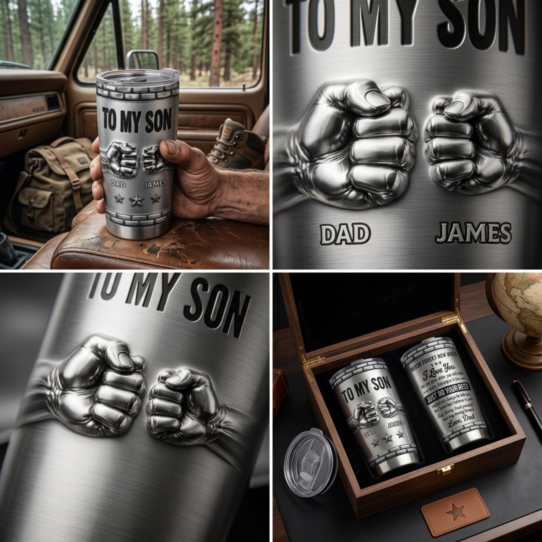 Personalized To My Son Tumbler, Fathers Day Gift From Dad, Custom Name Gift for Son, I’m Always Proud Of You, 20oz Coffee Travel Mug