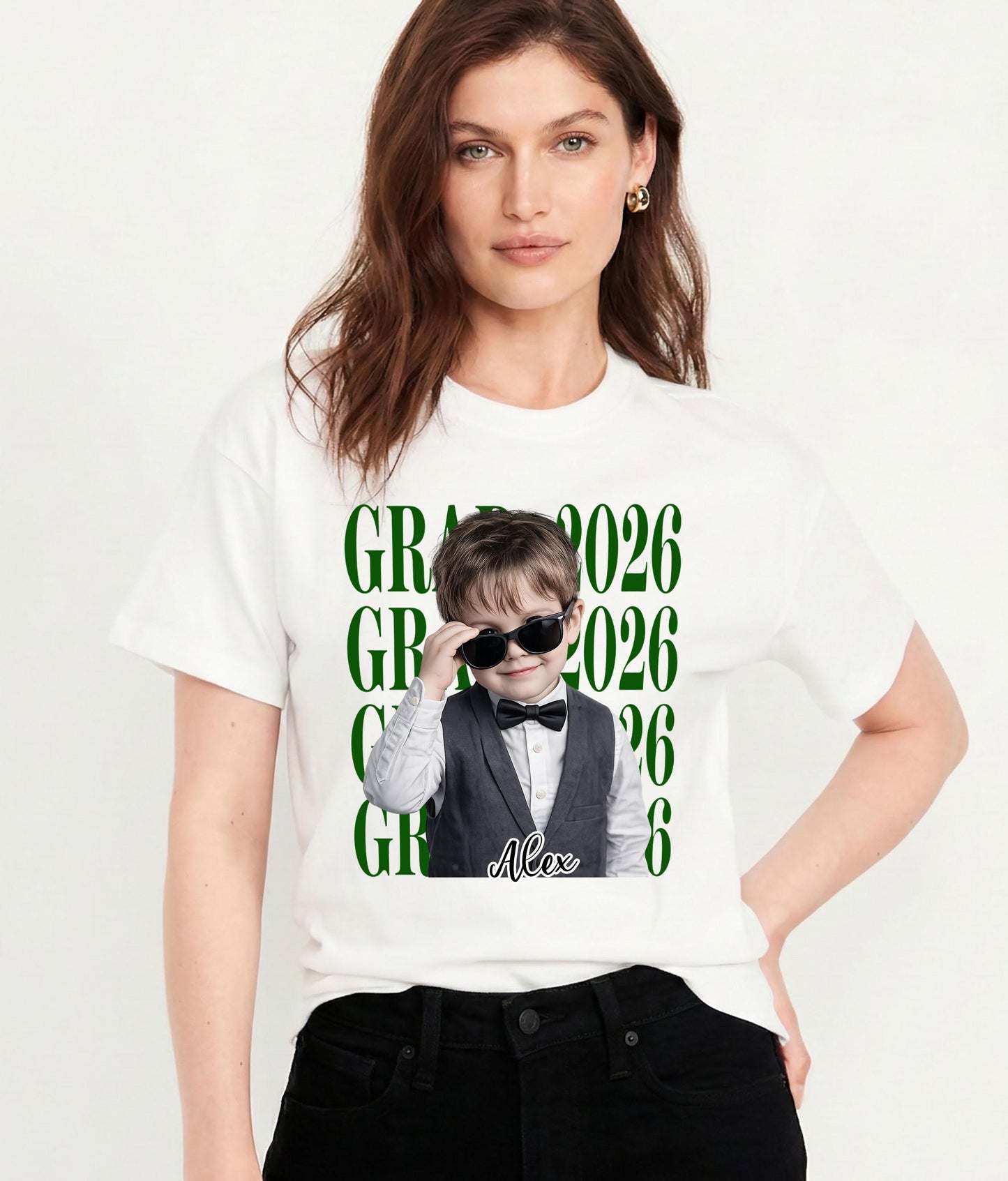 Personalized Graduation Shirt 2026 Custom Photo Shirt, Class of 2026 Kids Tee, Graduation Gift for Son, Kindergarten Preschool Grad Shirt