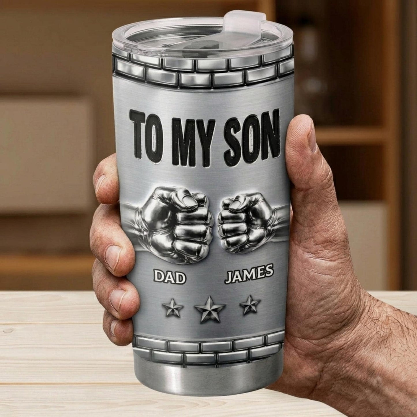 Personalized To My Son Tumbler, Fathers Day Gift From Dad, Custom Name Gift for Son, I’m Always Proud Of You, 20oz Coffee Travel Mug