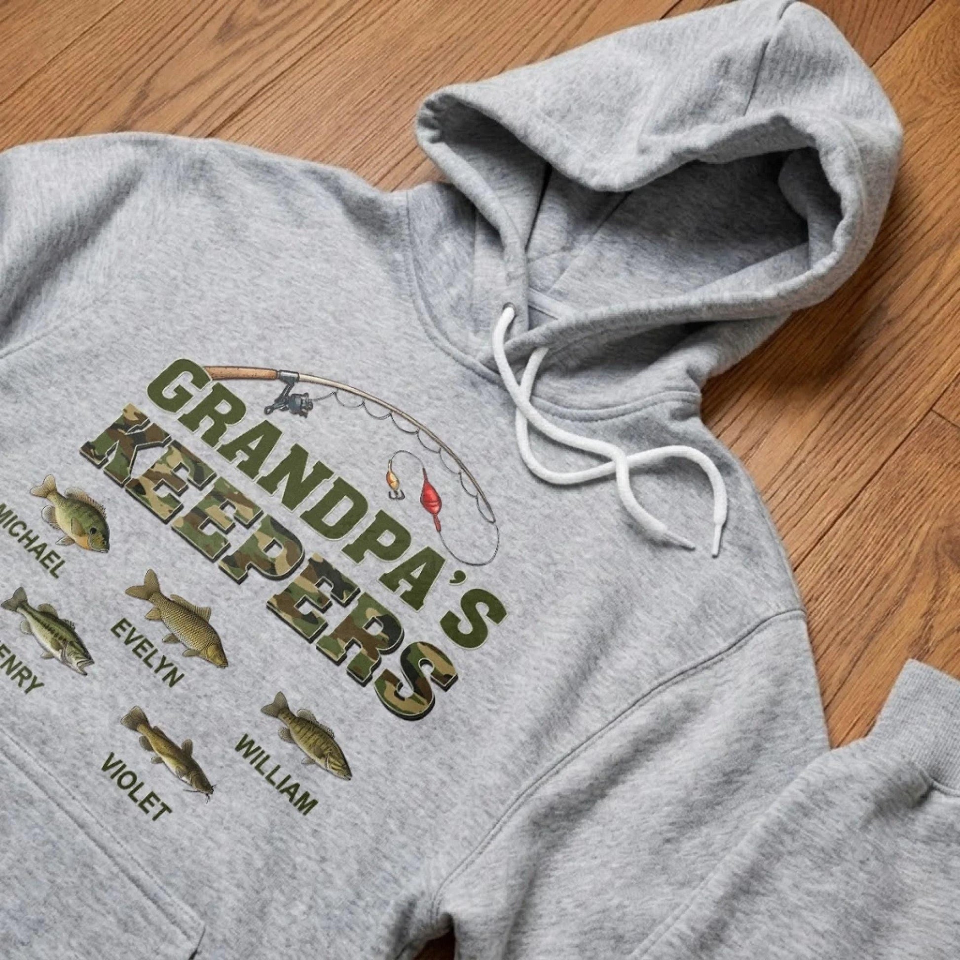 Personalized Grandpa Fishing Shirt, Grandpa’s Keepers Tee, Custom Kids Names Shirt, Fathers Day Gift For Grandpa Fisherman Dad