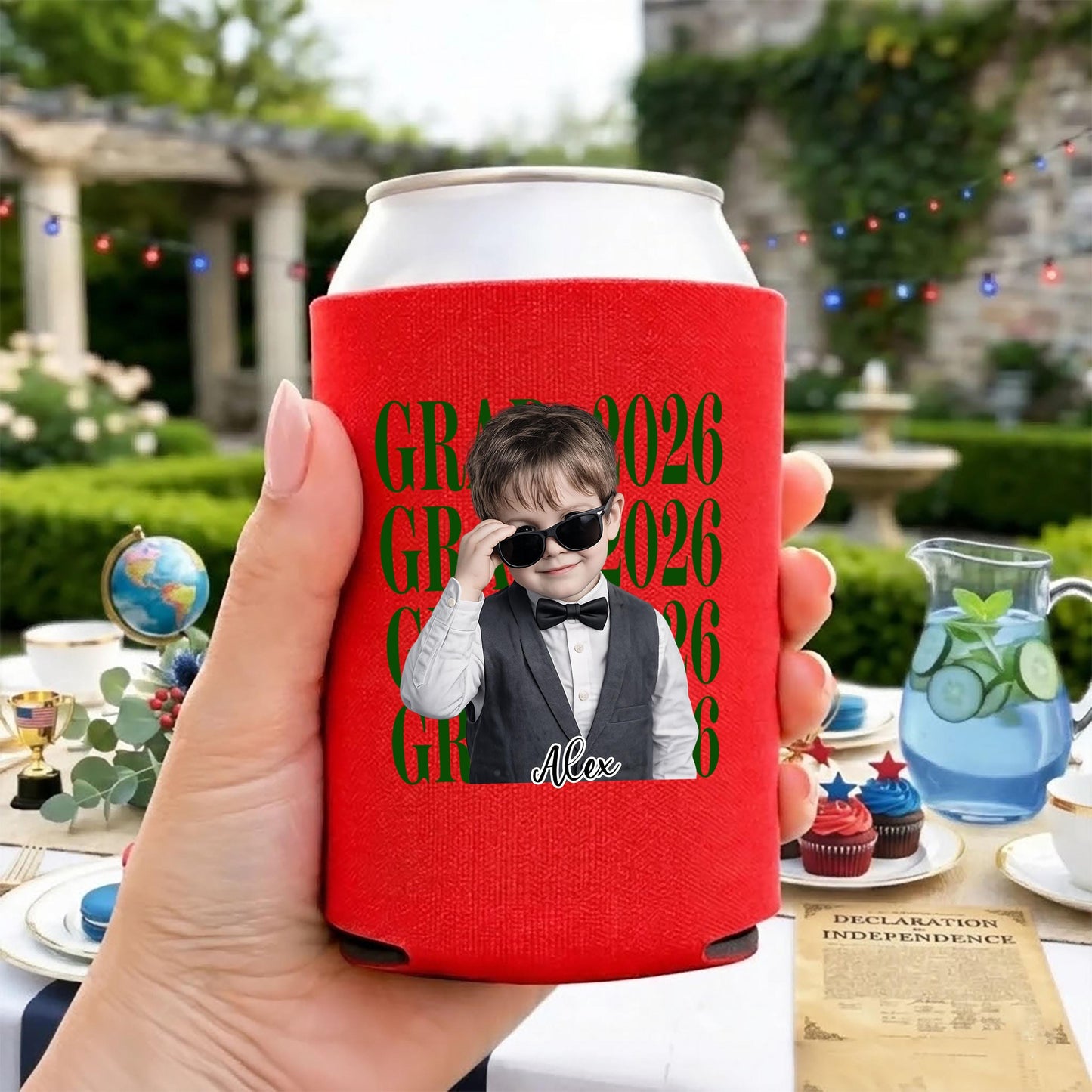 Personalized Graduation Can Cooler 2026, Custom Photo Koozie, Class of 2026 Gift, Senior Party Favor, Graduation Gift for Son Kids