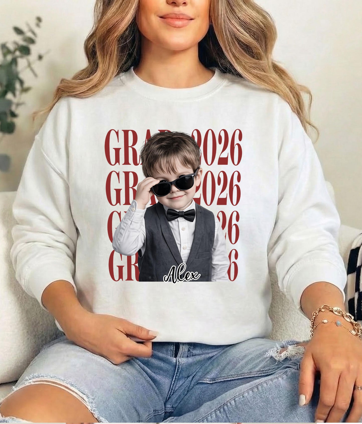Personalized Graduation Shirt 2026 Custom Photo Shirt, Class of 2026 Kids Tee, Graduation Gift for Son, Kindergarten Preschool Grad Shirt