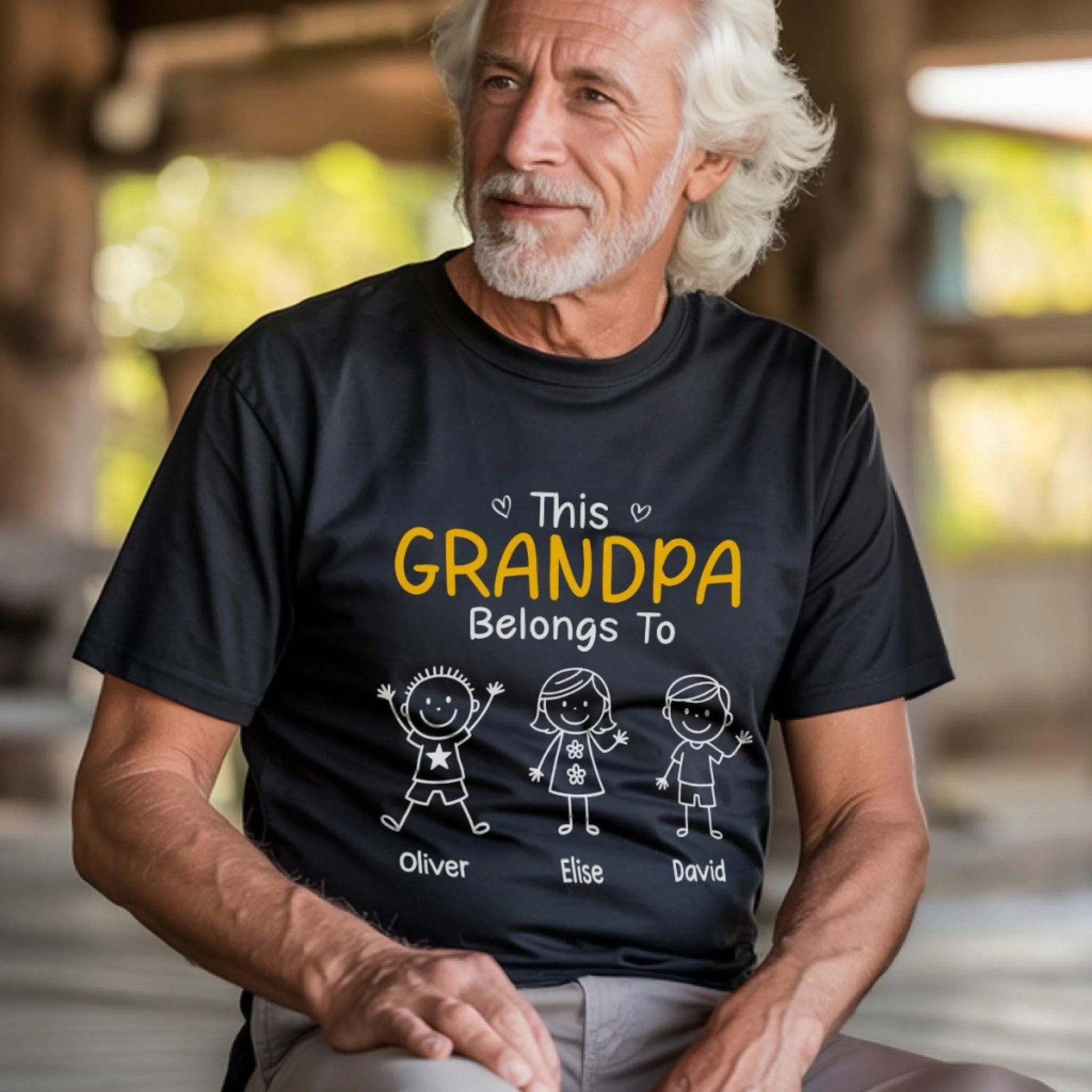 This Grandpa Belongs To Shirt, Custom Grandpa Shirt With Kids Names, Gift For Grandpa From Grandkids, Fathers Day Birthday Gift
