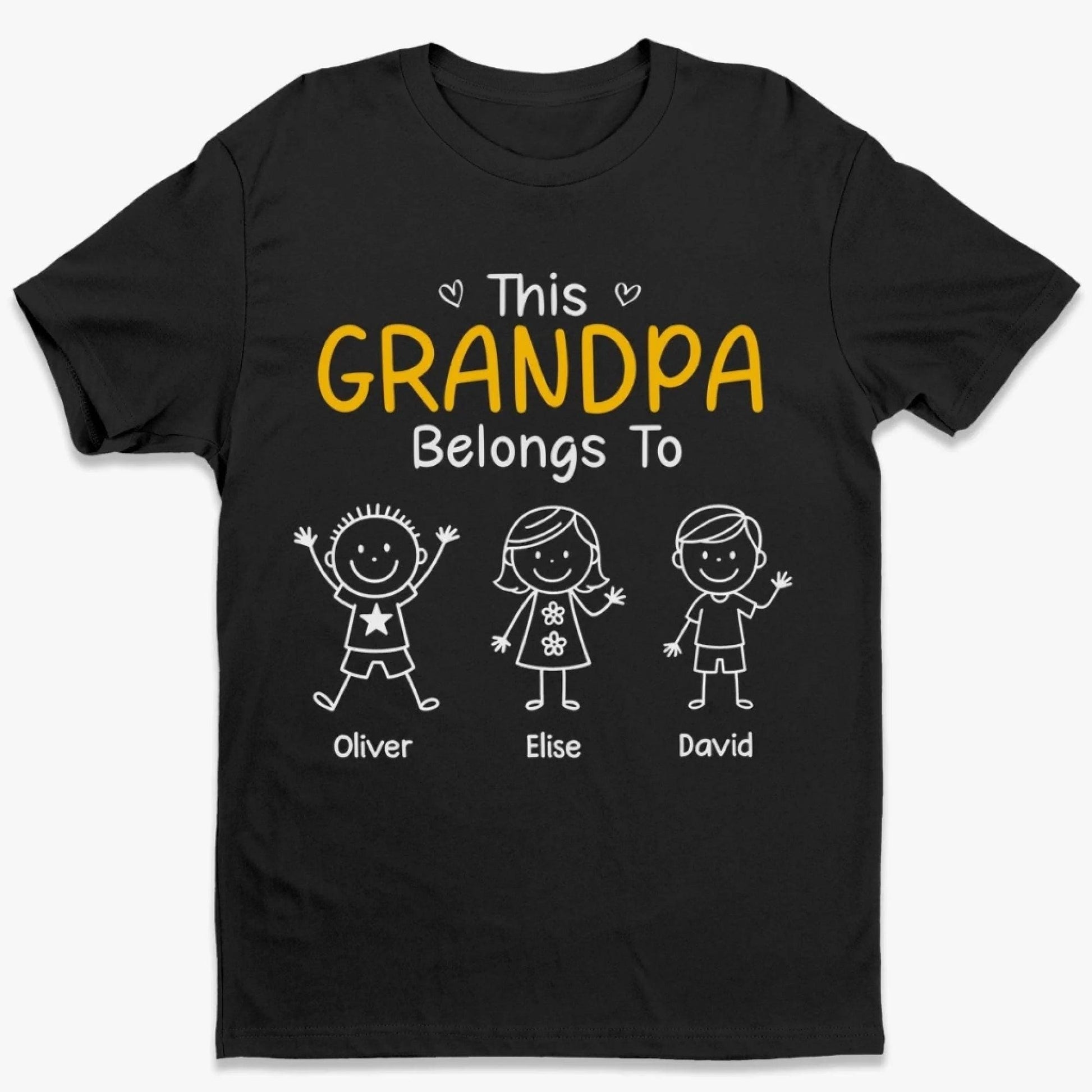 This Grandpa Belongs To Shirt, Custom Grandpa Shirt With Kids Names, Gift For Grandpa From Grandkids, Fathers Day Birthday Gift